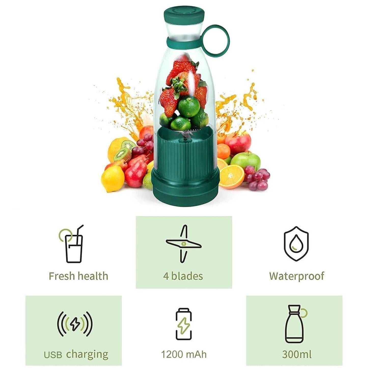 Vatsal BlendGo™ Portable Mini Juicer Bottle